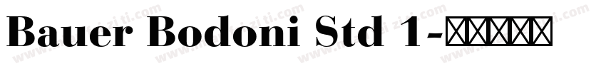Bauer Bodoni Std 1字体转换